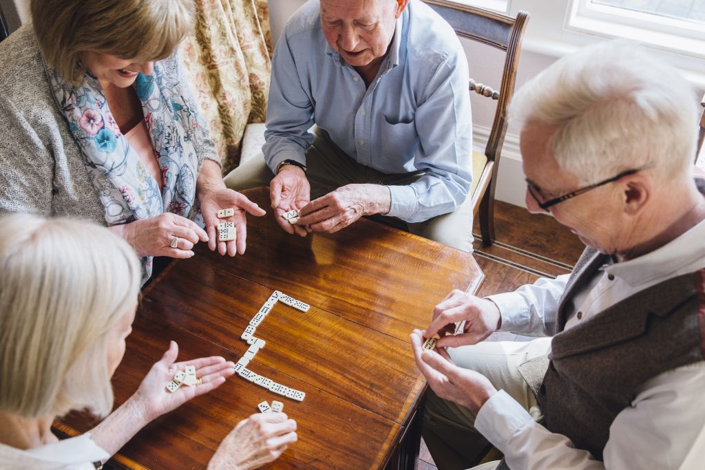 Seniors Playing Dominoes seniors_playing_dominos_together